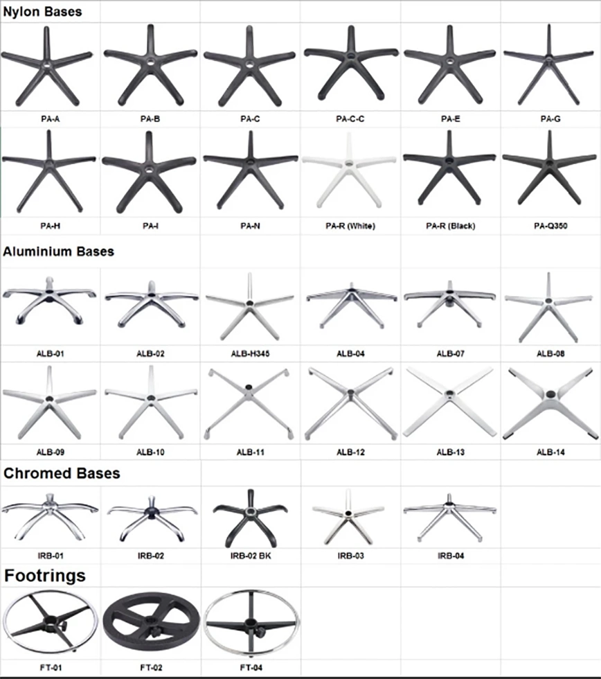 Fix Aluminium Chair Base for Bar Leisure Chairs