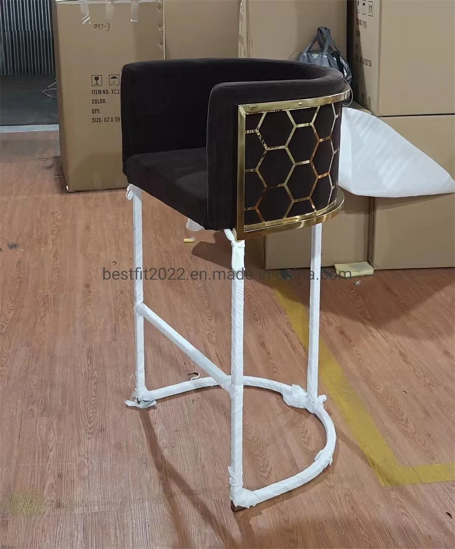 Scale Back Bar Chair Stool Dining Chair Metal Bar Set Hotel Bar Furniture Chairs Bar Modern Furniture